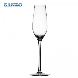 SANZO Blue Stem Шампанское Флейта Индивидуальные бокалы для шампанского ручной работы Бокалы для рекламных горячих продаж Дешевые флейты для шампанского